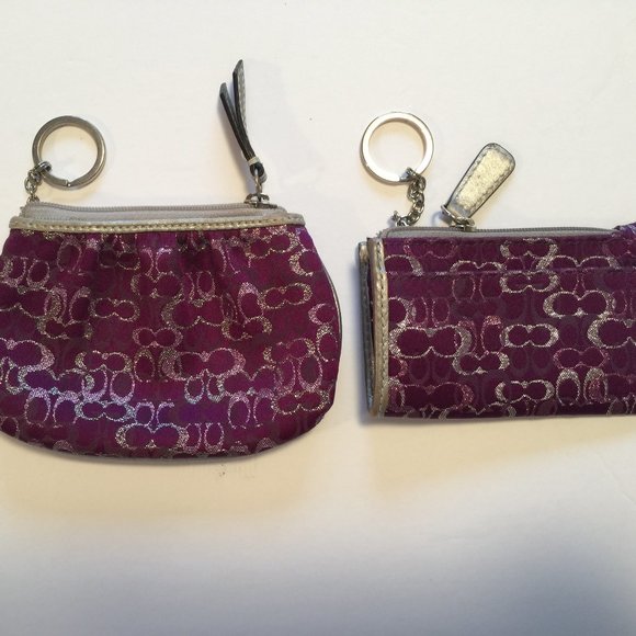 COACH SIGNATURE COIN AND ID HOLDERS - Picture 1 of 5